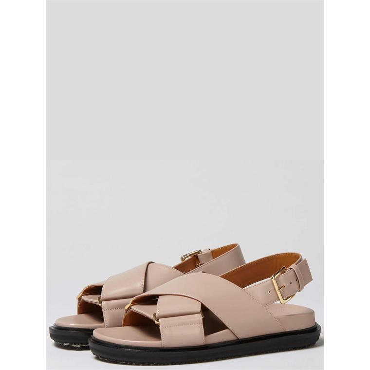 MARNI Fusbett Sandaler, Desert Beige